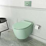 Унитаз подвесной Isvea Sentimenti Neo 10AR02010-2T Мятно-зеленый матовый без сиденья-2