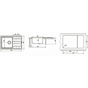 Кухонная мойка Florentina Комби-780 21.395.D0780.302 Антрацит-3
