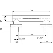 Верхний душ Bossini Cascata Wall I00271F.030 Хром-7