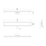 Душевой лоток ALMAes Laguna 80 LG80BL с Черной решеткой-13