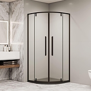 Душевой уголок RGW Stilvoll SV-53-B 100х100 06325300-14 профиль Черный стекло прозрачное-1