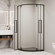 Душевой уголок RGW Stilvoll SV-53-B 100х100 06325300-14 профиль Черный стекло прозрачное-2