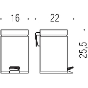 Ведро для мусора Colombo Design Black&White B9210.NM Черный матовый-2