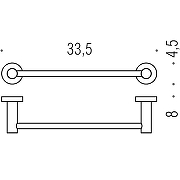 Полотенцедержатель Colombo Design Plus W4909.NM Черный матовый-2