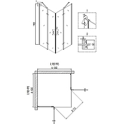 Душевой уголок Niagara Nova 100х100 NG-6814-08 BLACK профиль Черный стекло прозрачное-2