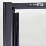 Душевая дверь WasserKRAFT Elbe 100 74P12 профиль Черный матовый стекло прозрачное-5