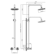 Душевая система Rossinka Q02-44 Хром-1