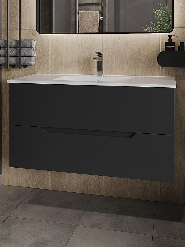 Тумба с раковиной Orange Li-100Tub+Ra подвесная 