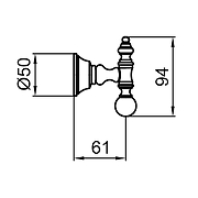 Крючок Webert Karenina KA500401010 Золото-1