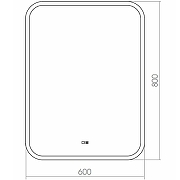 Зеркало Silver Mirrors Stiv 60 LED-00002405 с подсветкой с сенсорным выключателем и подогревом-3