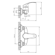 Смеситель для душа Decoroom DR71055 Хром-2