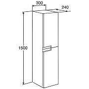 Шкаф пенал Roca Victoria Nord Black Edition 30 ZRU9000095 подвесной Черный-2