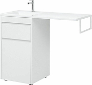Тумба с раковиной Aquanet Токио 110 L 239298 с бельевой корзиной Белая-5