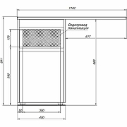 Тумба с раковиной Aquanet Токио 110 L 239298 с бельевой корзиной Белая-18