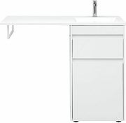 Тумба с раковиной Aquanet Токио 110 R 239299 с бельевой корзиной Белая-3