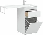 Тумба с раковиной Aquanet Токио 110 R 239299 с бельевой корзиной Белая-6