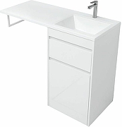 Тумба с раковиной Aquanet Токио 110 R 239299 с бельевой корзиной Белая-7