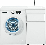 Тумба с раковиной Aquanet Токио 110 R 239299 с бельевой корзиной Белая-13