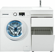 Тумба с раковиной Aquanet Токио 110 R 239299 с бельевой корзиной Белая-14
