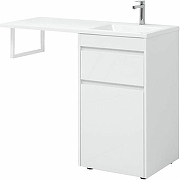 Тумба с раковиной Aquanet Токио 110 R 239299 с бельевой корзиной Белая-1
