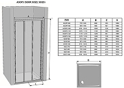 Душевая дверь Ravak Supernova ASDP3-110 00VD01R2ZG профиль Белый стекло Grape-5