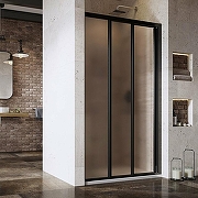 Душевая дверь Ravak Supernova ASDP3-110 00VD03R2ZG профиль Черный стекло Grape-1
