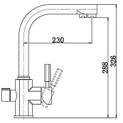 Смеситель для кухни Kaiser Decor БР40144 с фильтром Хром-10