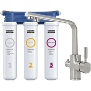 Смеситель для кухни Kaiser Decor БР40144-5 с фильтром Серебро