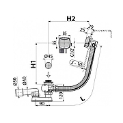 Слив-перелив Alcaplast A564ANTIC полуавтомат Бронза антик-1