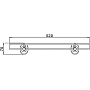 Стеклянная полка Haiba HB1907-1 Хром-1