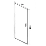 Душевая дверь Orange E05-090tcr 90х190 профиль Хром стекло прозрачное-3