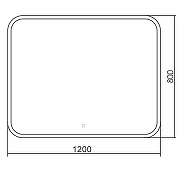 Зеркало Azario Стив 120 ФР-00002225 с подсветкой с сенсорным выключателем с двойным подогревом-3