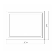 Зеркало Azario Ливия 120 LED-00002270 с подсветкой с сенсорным выключателем-2