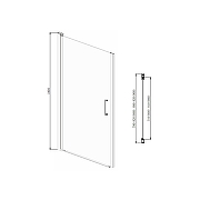 Душевая дверь Azario Alberta AZ-NK6211 800 профиль Серебро стекло прозрачное-2