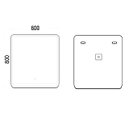 Зеркальный шкаф Azario Adriana 60 R CS00069512 с подсветкой Белый-2