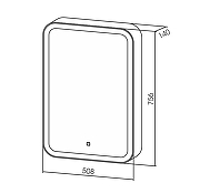 Зеркальный шкаф Azario Фиджи 50 LED-00002362 с подсветкой Белый-3