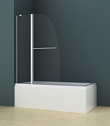 Шторка на ванну Azario Boston 100х140 AZ-142TB профиль Хром стекло прозрачное-2