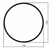 Зеркало Azario Манхэттен-лофт 70 LED-00002428 с подсветкой Черное с сенсорным выключателем-2