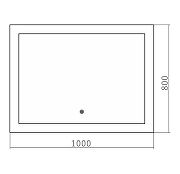 Зеркало Azario Норма 100 ФР-00001452 с подсветкой с сенсорным выключателем-2