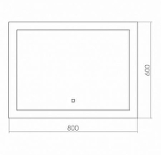 Зеркало Azario Норма 80 ФР-00000844 с подсветкой с сенсорным выключателем-2