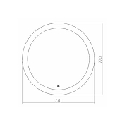 Зеркало Azario Перла 77 ФР-00000847 с подсветкой с сенсорным выключателем-2