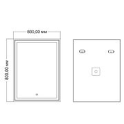 Зеркало Azario Melis 60 CS00066634 с подсветкой с сенсорным выключателем-2