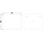 Зеркало Azario Valeria 80 CS00064487 с подсветкой с сенсорным выключателем-2