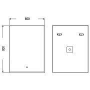 Зеркало Azario Алмина 60 ФР-1541 с подсветкой с сенсорным выключателем-3