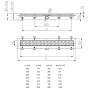 Душевой лоток Azario AZ-CH 450 H с решеткой Harmony-3
