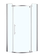 Душевой уголок Azario Edmonton 90х90 AZ-NNC2231 900 профиль Хром стекло прозрачное