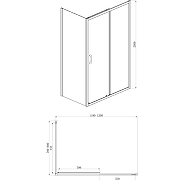 Душевой уголок Azario Milton 120х80 AZ-ND1131 R 1200 профиль Серебро стекло прозрачное-2