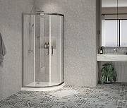 Душевой уголок Azario Ostin AZ-121 S А 100*100*195 профиль Хром стекло прозрачное-2