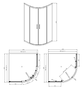 Душевой уголок Azario Ostin AZ-121 S А 100*100*195 профиль Хром стекло прозрачное-4