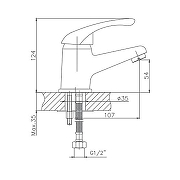 Смеситель для раковины Cron CN1013-8 Белый-1
